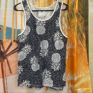 On the byas muscle tee with pineapples size small